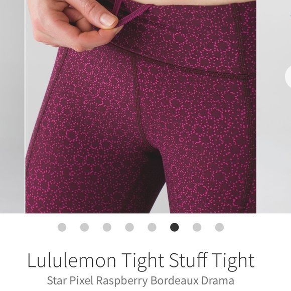 LULULEMON Tight stuff Bordeaux pants 2 leggings rare - Picture 3 of 9
